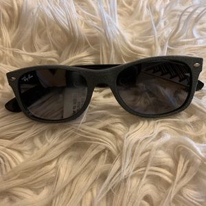 Ray-Ban Grey suede Sunglasses